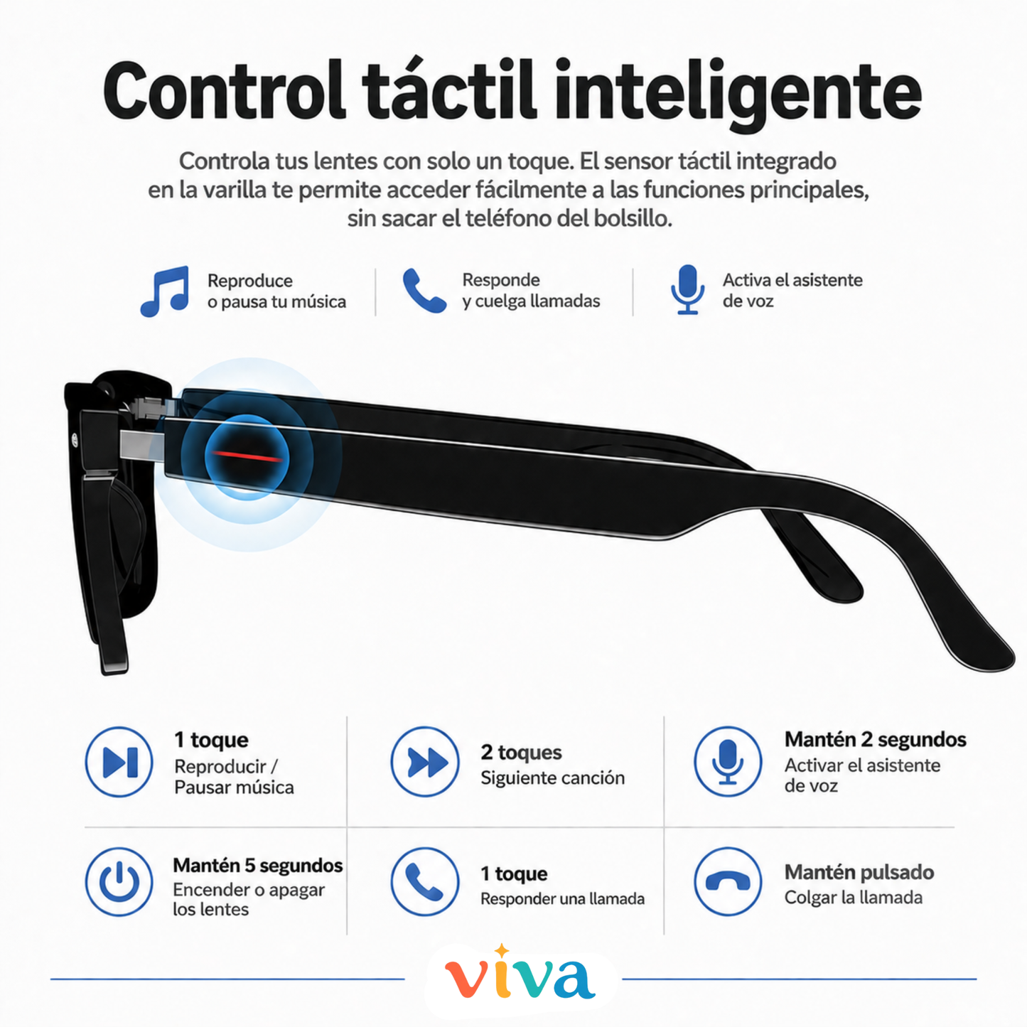 LENTE/GAFA CON BLUETOOTH XO E13 NEGRO