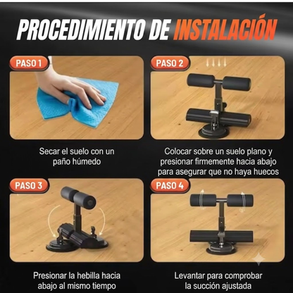 Barra de Abdominales con Succión y Ligas