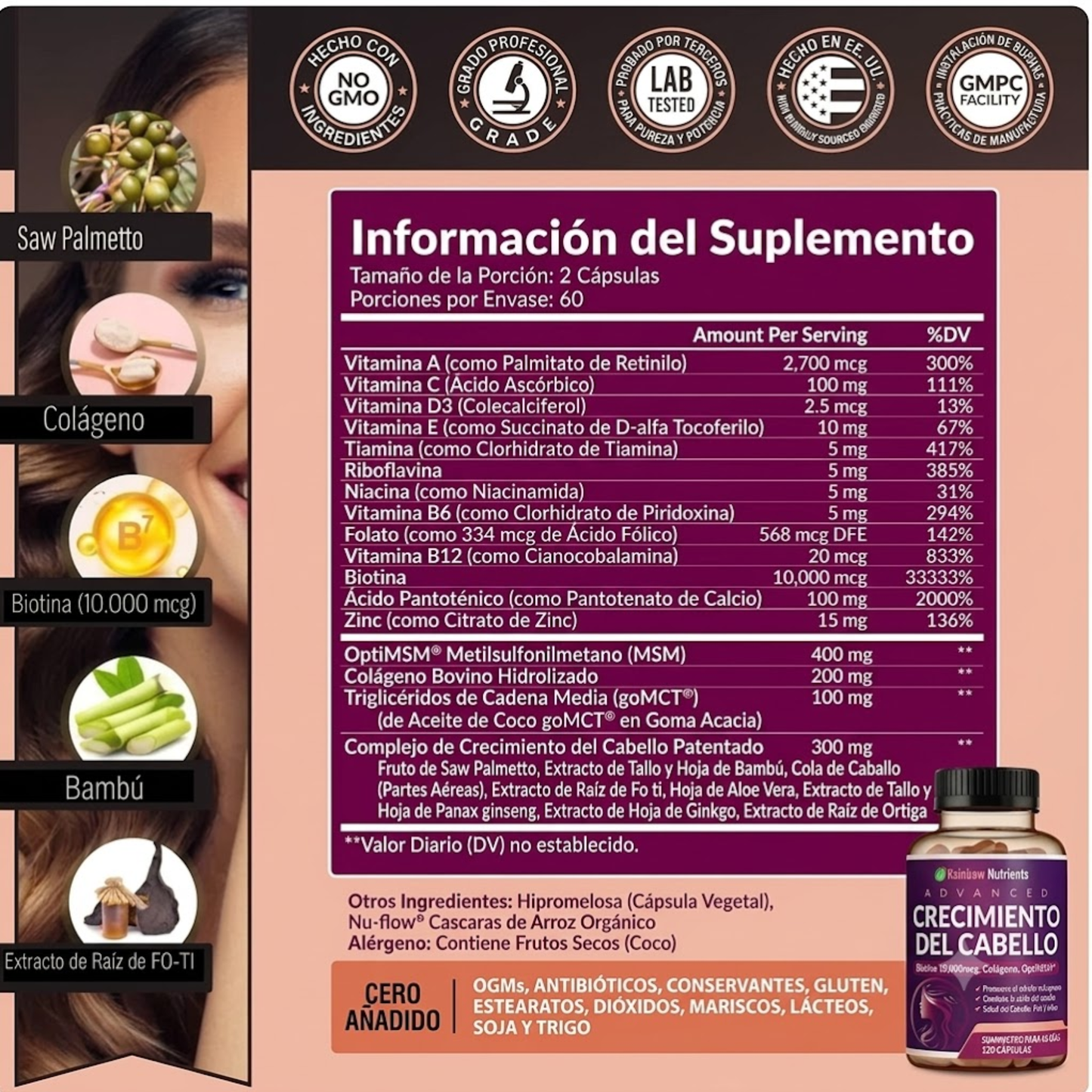 Hair Growth Crecimiento Cabello