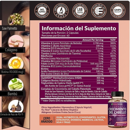 Hair Growth Crecimiento Cabello